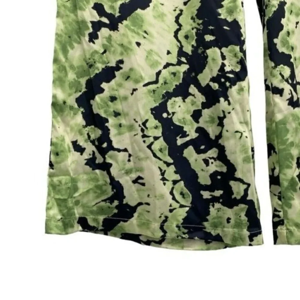 Nasty Gal Tie Dye Satin High Waist Flare Pants